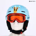 Skihelm Kinder UVEX Viti Set + gogle Speedy Pro light blue birdy/lasergold lite 8