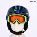 Skihelm Kinder UVEX Viti Set + gogle Speedy Pro blue puzzle/lasergold lite 8