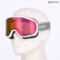Skibrille Damen Giro Moxie white & grey chute/ amber pink/ yellow 10