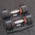 Verstellbare Hantelset TREXO 2 x 5,75 kg Schwarz 13