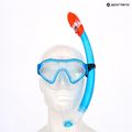AQUASTIC Shelly Kinderschnorchelset Maske + Schnorchel + Flossen blau 18