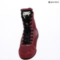Venum Elite Boxing Schuhe Wein lees/silbernes Logo 9