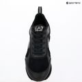 EA7 Emporio Armani Schwarz & Weiß Wildleder dreifach schwarz micropunch Schuhe 11