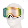 Skibrille UVEX Provoqe V white matt/vario green mirror 6