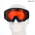 Skibrille UVEX Athletic LGL black matt/orange/clear 10