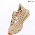 Damen-Laufschuhe Mizuno Wave Rider 29 summer sand/white/autumn sunset 9