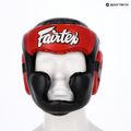 Boxhelm Fairtex Diagonal Vision SPaarring Headguard - Full Head Coverage black/red 6