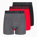 Herren Unterhosen Under Armour Perf Cotton 6" 3 Stk. carbon black/galaxy black