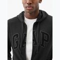 Herren GAP Erbe Französisch Terry Fullzip Logo Sweatshirt Holzkohle heather grau 4