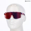 Sonnenbrille Red Bull SPECT Dakota matt blue-burgundy pattern/smoke red-purple mirror 7
