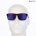 Oakley Holbrook mattschwarze/positive rote Iridium-Sonnenbrille 9