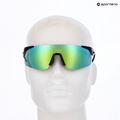 Red Bull SPECT Mark schwarz/rauch mit grün-blauem Spiegel Sonnenbrille 7