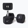 Gummierte Hantel Nike Strength Hex Dumbbell 25 kg black/white