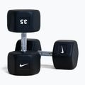 Gummierte Hantel Nike Strength Hex Dumbbell 35 kg black/white