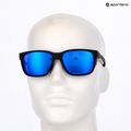 Herren Under Armour Glacial matt schwarz/grau blau Spiegel silber polarisierte Sonnenbrille o 10
