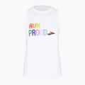 Women's Brooks Distance Graphic Tank weiß/Regenbogen/Braue Laufshirt