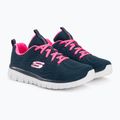 SKECHERS Graceful Get Connected Damen Trainingsschuhe navy/hot pink 4