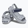 Sandalen Kinder Crocs Crockband Kids Sandal light grey/navy 10