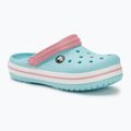 Kinder Crocs Crocband Clog eisblau/weiß Pantoletten