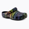 Crocs Classic Seasonal Damen Flip-Flops mit Zebradruck und Regenbogen