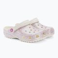 Crocs Classic Glitter Clog Kinder Badelatschen bianco sporco 5