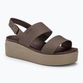 Crocs Brooklyn Low Wedge Damen Sandalen mushroom/stucco