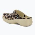Slides Schlappen  Damen Crocs Classic Platform Animal Remix bone/leopard 4