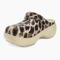 Slides Schlappen  Damen Crocs Classic Platform Animal Remix bone/leopard 8