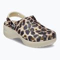 Slides Schlappen  Damen Crocs Classic Platform Animal Remix bone/leopard 9