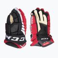 CCM JetSpeed FT4 SR Hockeyhandschuhe schwarz/rot/weiß