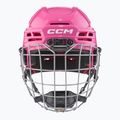 Kinder-Eishockeyhelm CCM Tacks 70 Combo JR pink 3