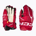 CCM Tacks XF Pro SR rot/weiße Hockeyhandschuhe