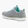 SKECHERS Graceful Twisted Fortune Damen Trainingsschuhe grau/mint 3