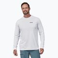 Herren Patagonia P-6 Logo Responsibili Longsleeve weiß