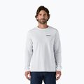 Herren Patagonia P-6 Logo Responsibili Longsleeve weiß