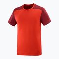 Wandershirt trekking Herren Salomon Essential Colorbloc rot LC1716