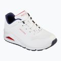 Schuhe Damen SKECHERS Uno Stand On Air white durabuck/navy/red trim/mesh 8