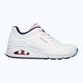 Schuhe Damen SKECHERS Uno Stand On Air white durabuck/navy/red trim/mesh 9