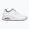 SKECHERS Uno Stand On Air Damen Schuhe weiß durabuck/navy/rot trim/mesh 2