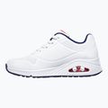 Schuhe Damen SKECHERS Uno Stand On Air white durabuck/navy/red trim/mesh 10