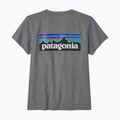 Damen Patagonia P-6 Logo Responsibili-Tee kiesiges Heidekraut Trekking-T-Shirt 5