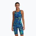 Damen-Einteiler Badeanzug TYR Thresher Open Back Hyperblitz blue/green