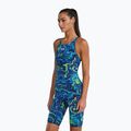 Damen-Einteiler Badeanzug TYR Thresher Open Back Hyperblitz blue/green 3