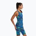 Damen-Einteiler Badeanzug TYR Thresher Open Back Hyperblitz blue/green 4