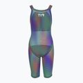 Damen-Einteiler Badeanzug TYR Avictor 2.0 Luminins Open Back elec lime