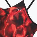 Damen-Einteiliger Badeanzug TYR Durafast Elite Waveform Cutoutfit red 3