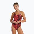 Damen-Einteiliger Badeanzug TYR Durafast Elite Waveform Cutoutfit red 4