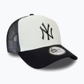 New Era Team Block Trucker Cap NYY schwarz/weiß