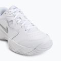 Nike Court Lite 2 Jr Kinder-Tennisschuhe white/metallic silver 7