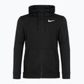 Herren Nike Dri-Fit Hooded Fitness Full Zip Fleece Sweatshirt schwarz/weiss